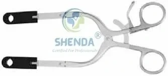 COUNTER TRANSVERSE BASIC RETRACTOR FORLONGITUDINAL RETRACTION - CERVICAL RETRACTOR DOUBLE HINGED BLACK COATED 8" - Image 4