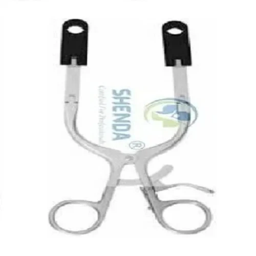 COUNTER TRANSVERSE BASIC RETRACTOR FORLONGITUDINAL RETRACTION – CERVICAL RETRACTOR DOUBLE HINGED BLACK COATED 8″