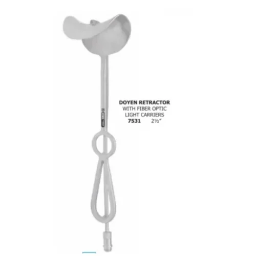 Doyen Retractor With Fiber Optic Light Carriers 2½ inch