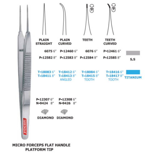 MICRO FORCEPS FLAT HANDLE