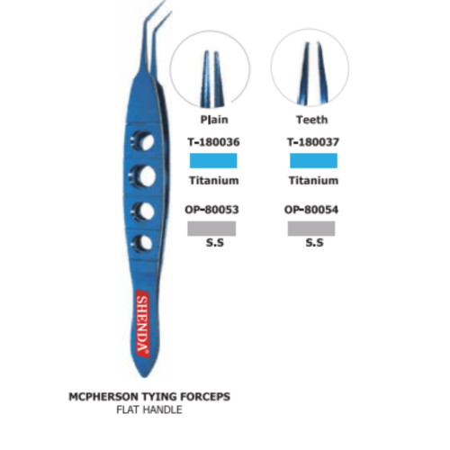 Mcpherson Tying Forceps Flat Handle Plain