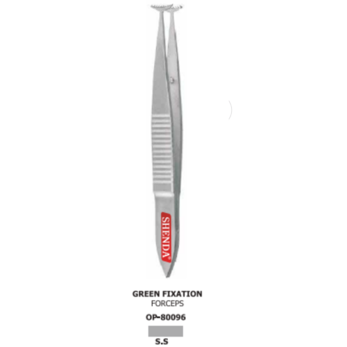 Green Fixation Forceps