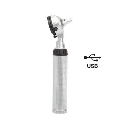 beta 200 F.O. Led Otoscope USB Rechargable Handle with 4 Reusable Speculum