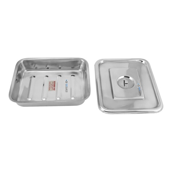 Surgicals Stainless Steel with Cover Lid (15x12 Inch) - Image 3