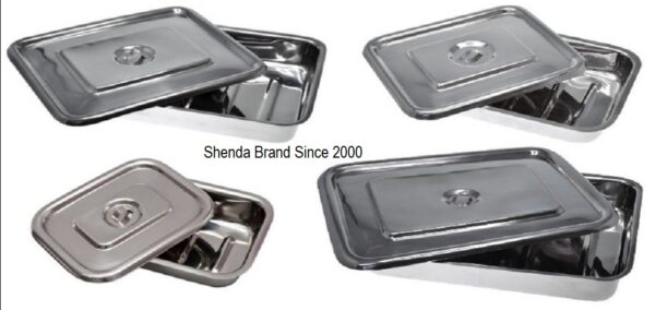 Surgicals Stainless Steel with Cover Lid (15x12 Inch)