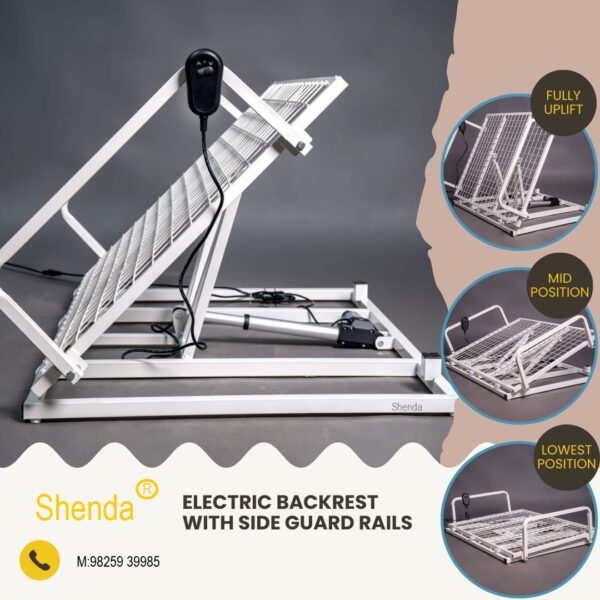 Electric Bed Back Support for Bed | Portable Lifting Bed Backrest Adjustable Sit-Up Back Stand Suitable for The Elderly, Pregnant Women & Bedridden Patient I Electric Lifting Bed Backrest for Bed | Motorised Remote Controlled Adjustable Sit-up Back Rest | Power Lifting Bed Backrest Includes Electric Pump System for Neck Head and Lumbar Support I Motorised Back Rest for Home I Body positioner I Bedroom Aids and Accessories I backrest fo bed for patients I Back, neck and shoulder Support I pregnant women and bed ridden patient I